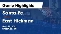 Santa Fe  vs East Hickman  Game Highlights - Nov. 20, 2021