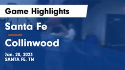 Santa Fe  vs Collinwood  Game Highlights - Jan. 20, 2023