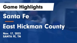 Santa Fe  vs East Hickman County  Game Highlights - Nov. 17, 2023