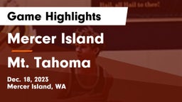 Mercer Island  vs Mt. Tahoma  Game Highlights - Dec. 18, 2023