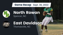 Recap: North Rowan  vs. East Davidson  2022