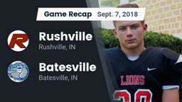 Recap: Rushville  vs. Batesville  2018