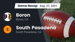 Recap: Boron  vs. South Pasadena  2021