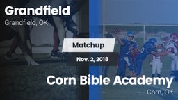 Matchup: Grandfield vs. Corn Bible Academy  2018