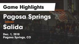 Pagosa Springs  vs Salida  Game Highlights - Dec. 1, 2018