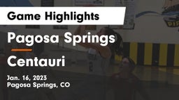 Pagosa Springs  vs Centauri  Game Highlights - Jan. 16, 2023