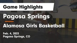 Pagosa Springs  vs Alamosa  Girls Basketball Game Highlights - Feb. 4, 2023