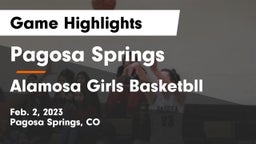 Pagosa Springs  vs Alamosa  Girls Basketbll Game Highlights - Feb. 2, 2023