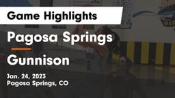 Pagosa Springs  vs Gunnison  Game Highlights - Jan. 24, 2023