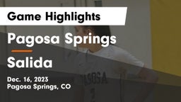 Pagosa Springs  vs Salida  Game Highlights - Dec. 16, 2023