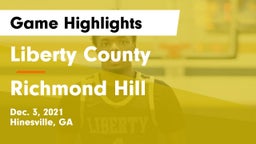 Liberty County  vs Richmond Hill  Game Highlights - Dec. 3, 2021