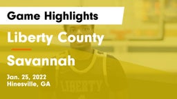 Liberty County  vs Savannah  Game Highlights - Jan. 25, 2022
