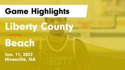Liberty County  vs Beach  Game Highlights - Jan. 11, 2022