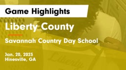 Liberty County  vs Savannah Country Day School Game Highlights - Jan. 20, 2023