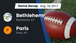 Recap: Bethlehem  vs. Paris  2017