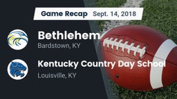Recap: Bethlehem  vs. Kentucky Country Day School 2018
