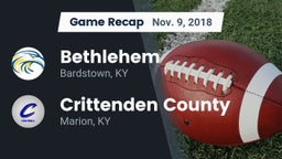 Recap: Bethlehem  vs. Crittenden County  2018