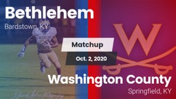 Matchup: Bethlehem vs. Washington County  2020