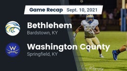 Recap: Bethlehem  vs. Washington County  2021