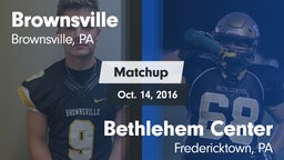 Matchup: Brownsville vs. Bethlehem Center  2016