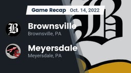 Recap: Brownsville  vs. Meyersdale  2022