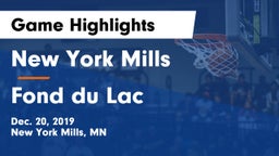 New York Mills  vs Fond du Lac Game Highlights - Dec. 20, 2019