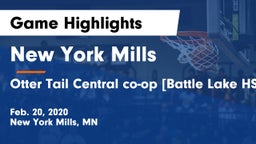 New York Mills  vs Otter Tail Central co-op [Battle Lake HS] Game Highlights - Feb. 20, 2020