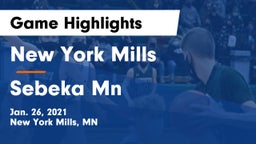New York Mills  vs Sebeka Mn Game Highlights - Jan. 26, 2021