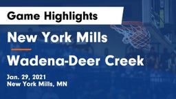 New York Mills  vs Wadena-Deer Creek  Game Highlights - Jan. 29, 2021