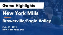 New York Mills  vs Browerville/Eagle Valley  Game Highlights - Feb. 19, 2021
