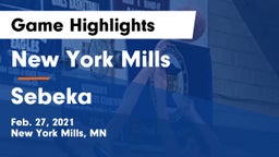 New York Mills  vs Sebeka  Game Highlights - Feb. 27, 2021