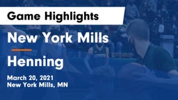 New York Mills  vs Henning  Game Highlights - March 20, 2021