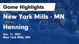 New York Mills  - MN vs Henning  Game Highlights - Jan. 11, 2022