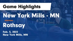 New York Mills  - MN vs Rothsay  Game Highlights - Feb. 5, 2022
