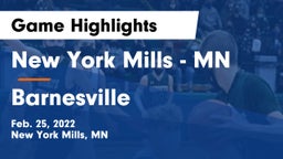 New York Mills  - MN vs Barnesville  Game Highlights - Feb. 25, 2022
