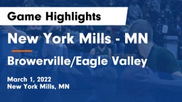 New York Mills  - MN vs Browerville/Eagle Valley  Game Highlights - March 1, 2022