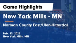 New York Mills  - MN vs Norman County East/Ulen-Hitterdal Game Highlights - Feb. 13, 2023