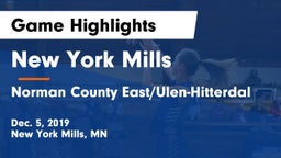 New York Mills  vs Norman County East/Ulen-Hitterdal Game Highlights - Dec. 5, 2019