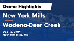 New York Mills  vs Wadena-Deer Creek  Game Highlights - Dec. 10, 2019