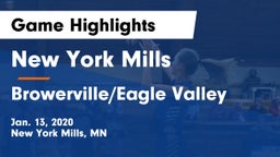 New York Mills  vs Browerville/Eagle Valley  Game Highlights - Jan. 13, 2020