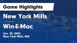 New York Mills  vs Win-E-Mac Game Highlights - Jan. 20, 2020