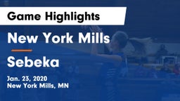 New York Mills  vs Sebeka  Game Highlights - Jan. 23, 2020