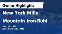 New York Mills  vs Mountain Iron-Buhl  Game Highlights - Jan. 25, 2020