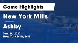 New York Mills  vs Ashby  Game Highlights - Jan. 28, 2020