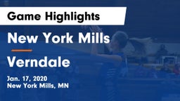 New York Mills  vs Verndale  Game Highlights - Jan. 17, 2020