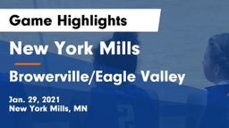 New York Mills  vs Browerville/Eagle Valley  Game Highlights - Jan. 29, 2021