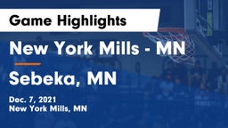 New York Mills  - MN vs Sebeka, MN Game Highlights - Dec. 7, 2021