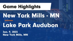 New York Mills  - MN vs Lake Park Audubon  Game Highlights - Jan. 9, 2023