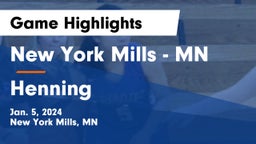 New York Mills  - MN vs Henning  Game Highlights - Jan. 5, 2024