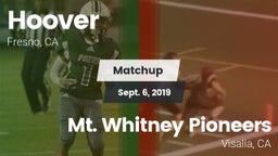 Matchup: Hoover vs. Mt. Whitney  Pioneers 2019